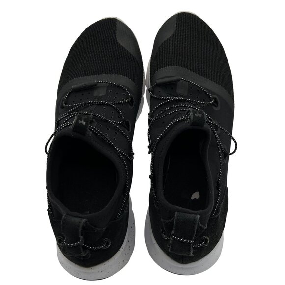 Under Armour Mens 10 Black White Lightweight Athletic Running Shoes Mesh Upper - Picture 3 of 13